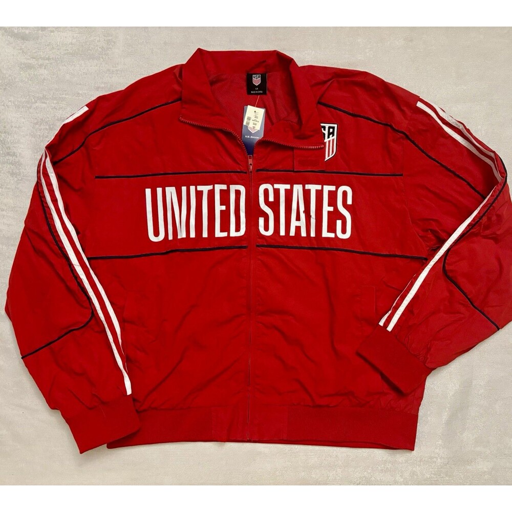 USA Soccer NWT United States Full Zip Track Jacket Officially Licensed Size L